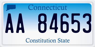 CT license plate AA84653