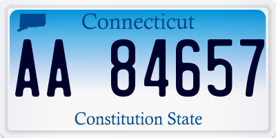 CT license plate AA84657