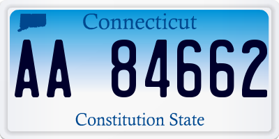 CT license plate AA84662