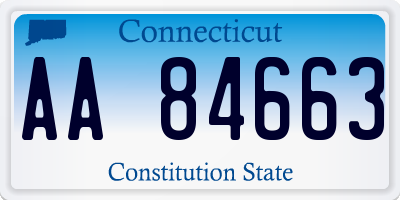 CT license plate AA84663