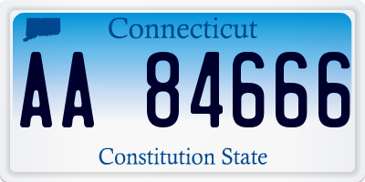 CT license plate AA84666