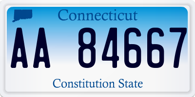 CT license plate AA84667