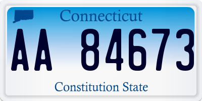 CT license plate AA84673