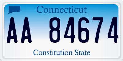 CT license plate AA84674