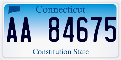 CT license plate AA84675