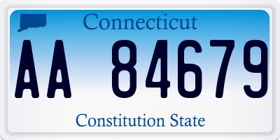 CT license plate AA84679