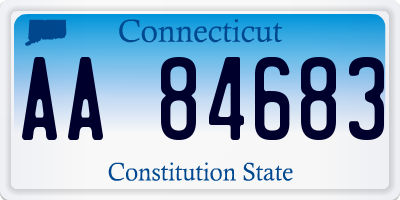 CT license plate AA84683