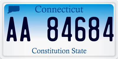 CT license plate AA84684