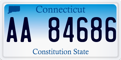 CT license plate AA84686