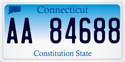 CT license plate AA84688
