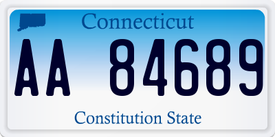 CT license plate AA84689