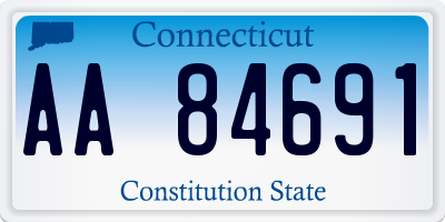 CT license plate AA84691