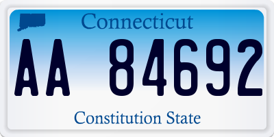 CT license plate AA84692