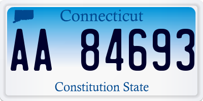 CT license plate AA84693