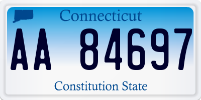 CT license plate AA84697