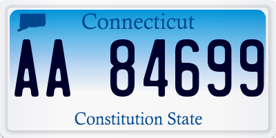 CT license plate AA84699