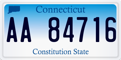 CT license plate AA84716