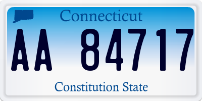 CT license plate AA84717