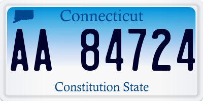 CT license plate AA84724