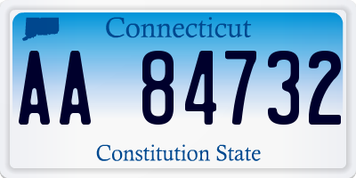 CT license plate AA84732