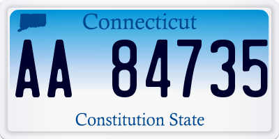 CT license plate AA84735