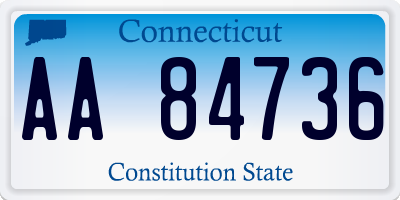 CT license plate AA84736