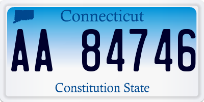 CT license plate AA84746