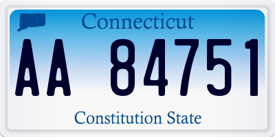 CT license plate AA84751