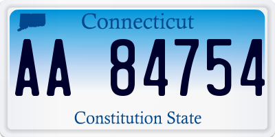 CT license plate AA84754