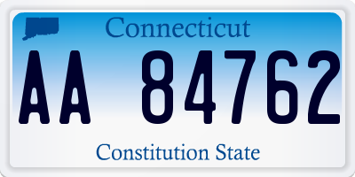 CT license plate AA84762