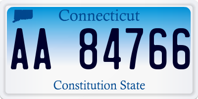 CT license plate AA84766