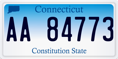 CT license plate AA84773