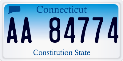CT license plate AA84774