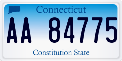 CT license plate AA84775