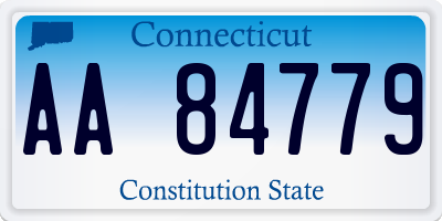 CT license plate AA84779