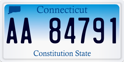CT license plate AA84791