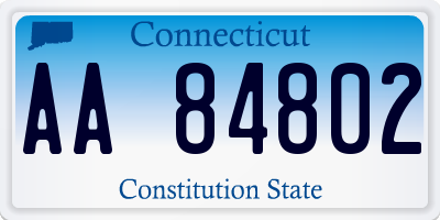 CT license plate AA84802