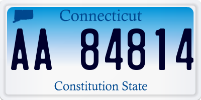 CT license plate AA84814