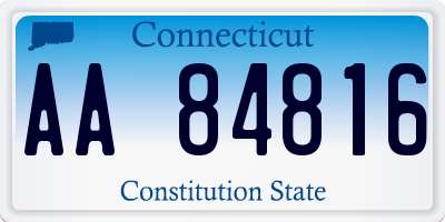 CT license plate AA84816