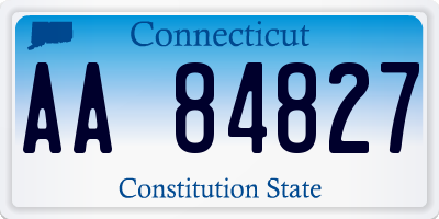 CT license plate AA84827