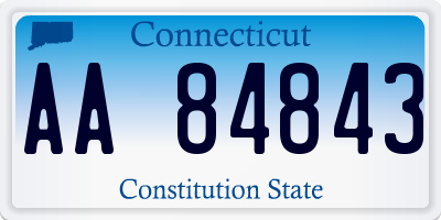 CT license plate AA84843