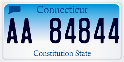 CT license plate AA84844