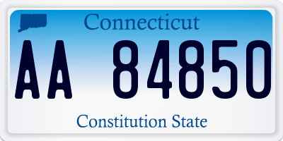 CT license plate AA84850