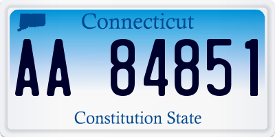 CT license plate AA84851