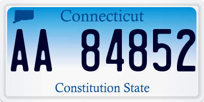 CT license plate AA84852