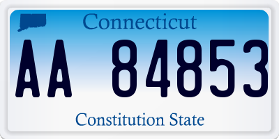 CT license plate AA84853