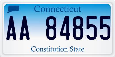 CT license plate AA84855