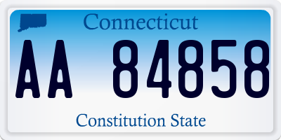 CT license plate AA84858