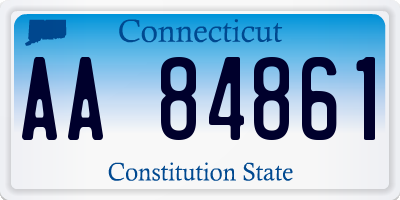 CT license plate AA84861