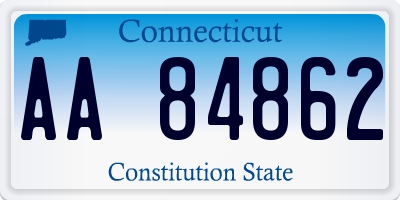 CT license plate AA84862